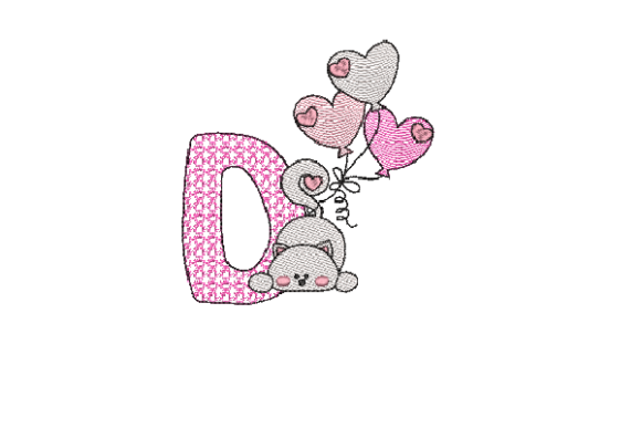 Letter D Cat Sketch Review for Boutique Apparel