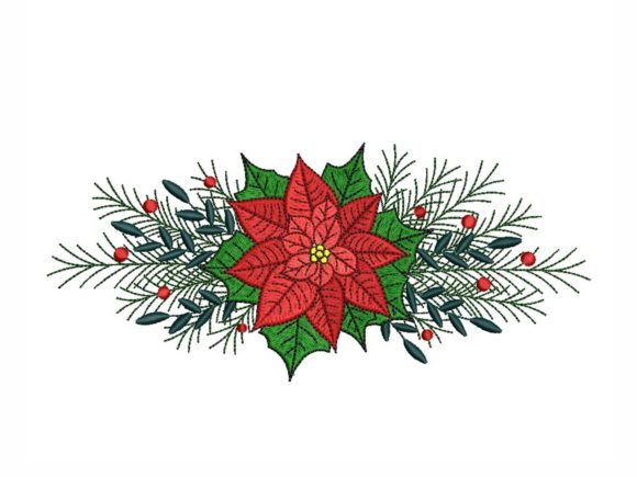 Poinsettia Embroidery Design Review