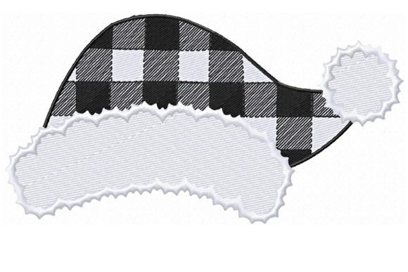 Santa Black Plaid Hat for Christmas