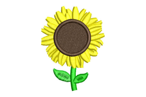 Sunflower Flower with Leaves Design Review