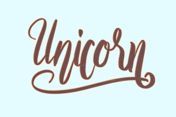 Unicorn Brown Lettering Review for Small Business Merch